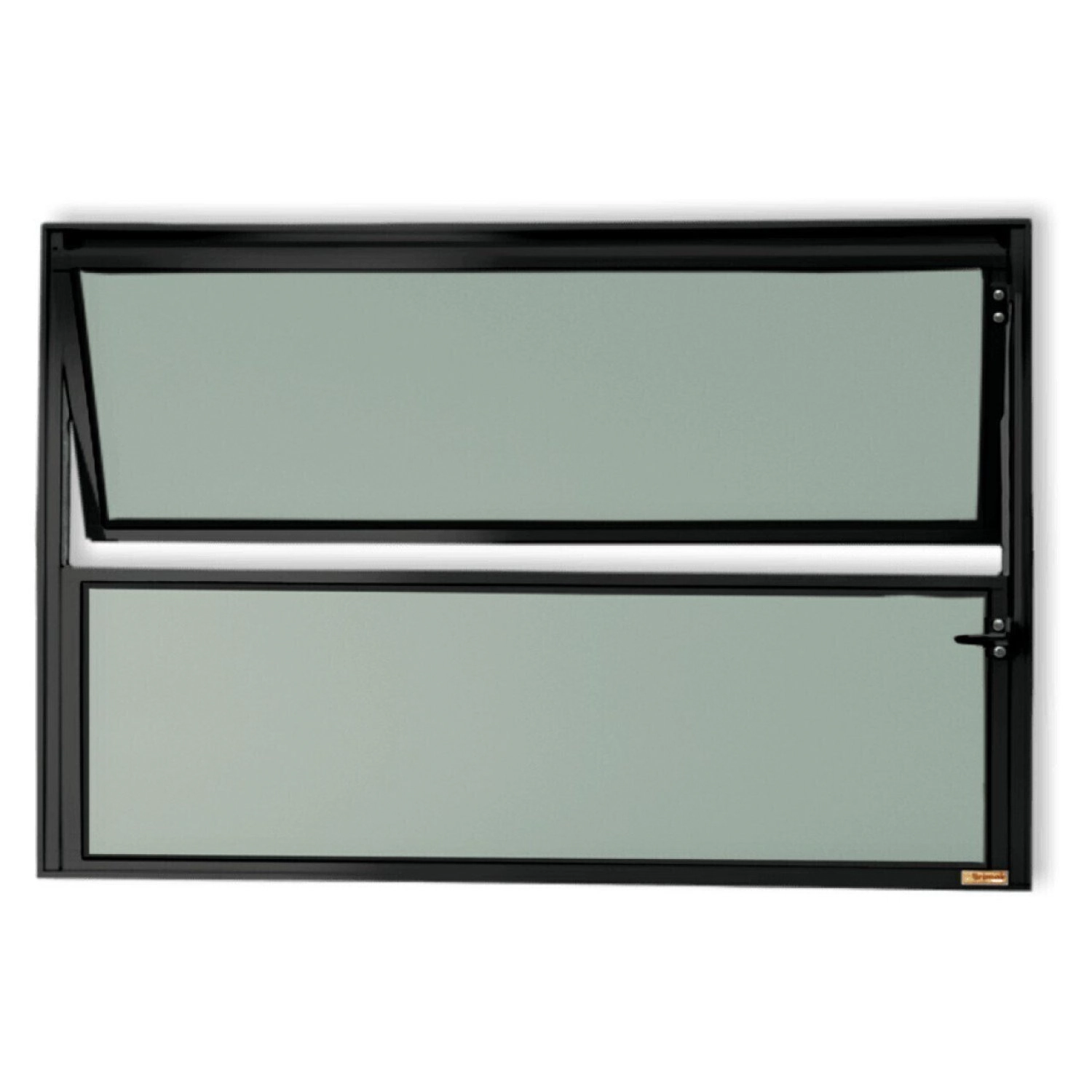 Janela De Alumínio Basculante 50x50cm Vidro Mini Boreal Master Brimak Preto