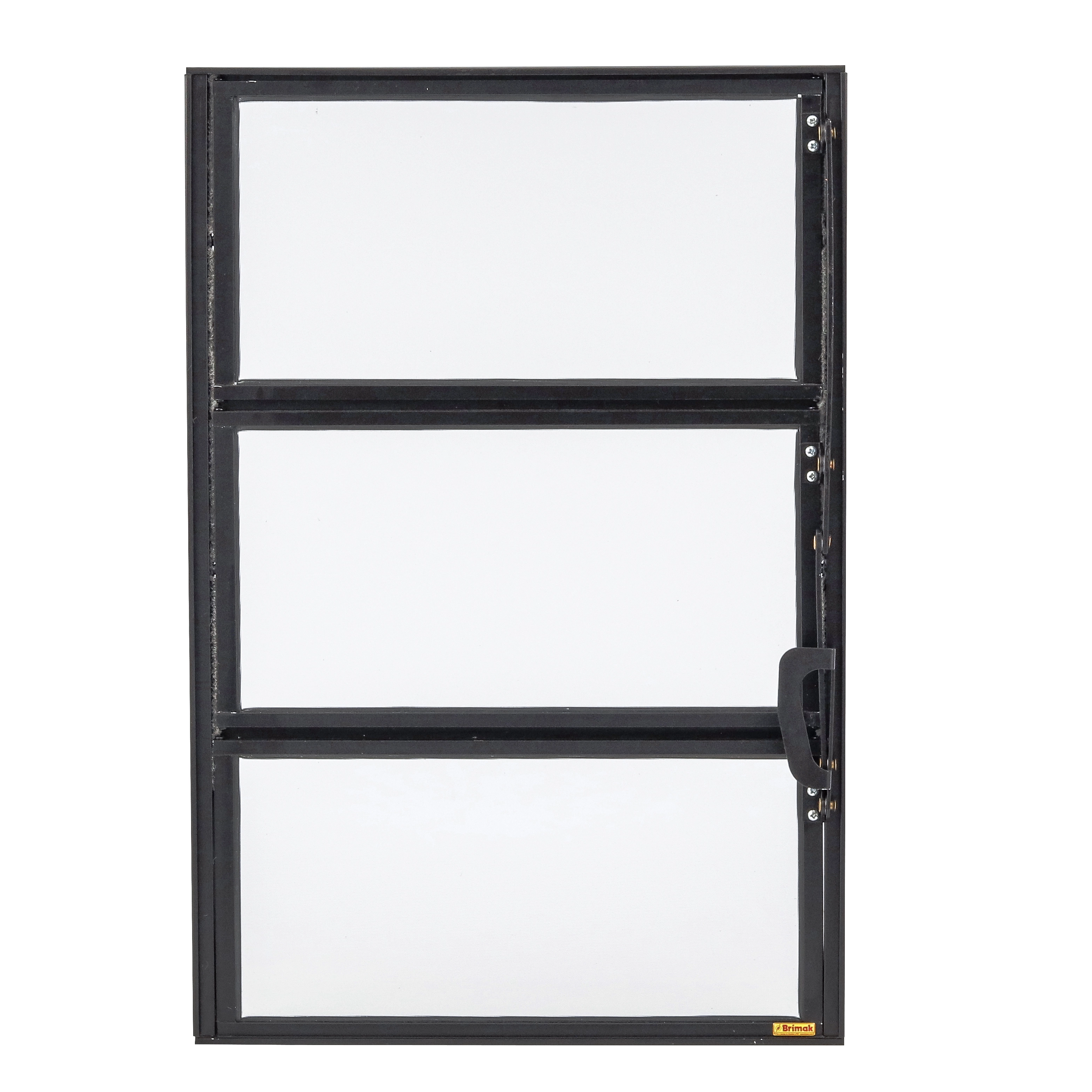 Janela de Alumínio Basculante 60x40cm com Vidro Mini Boreal Master Brimak Preta