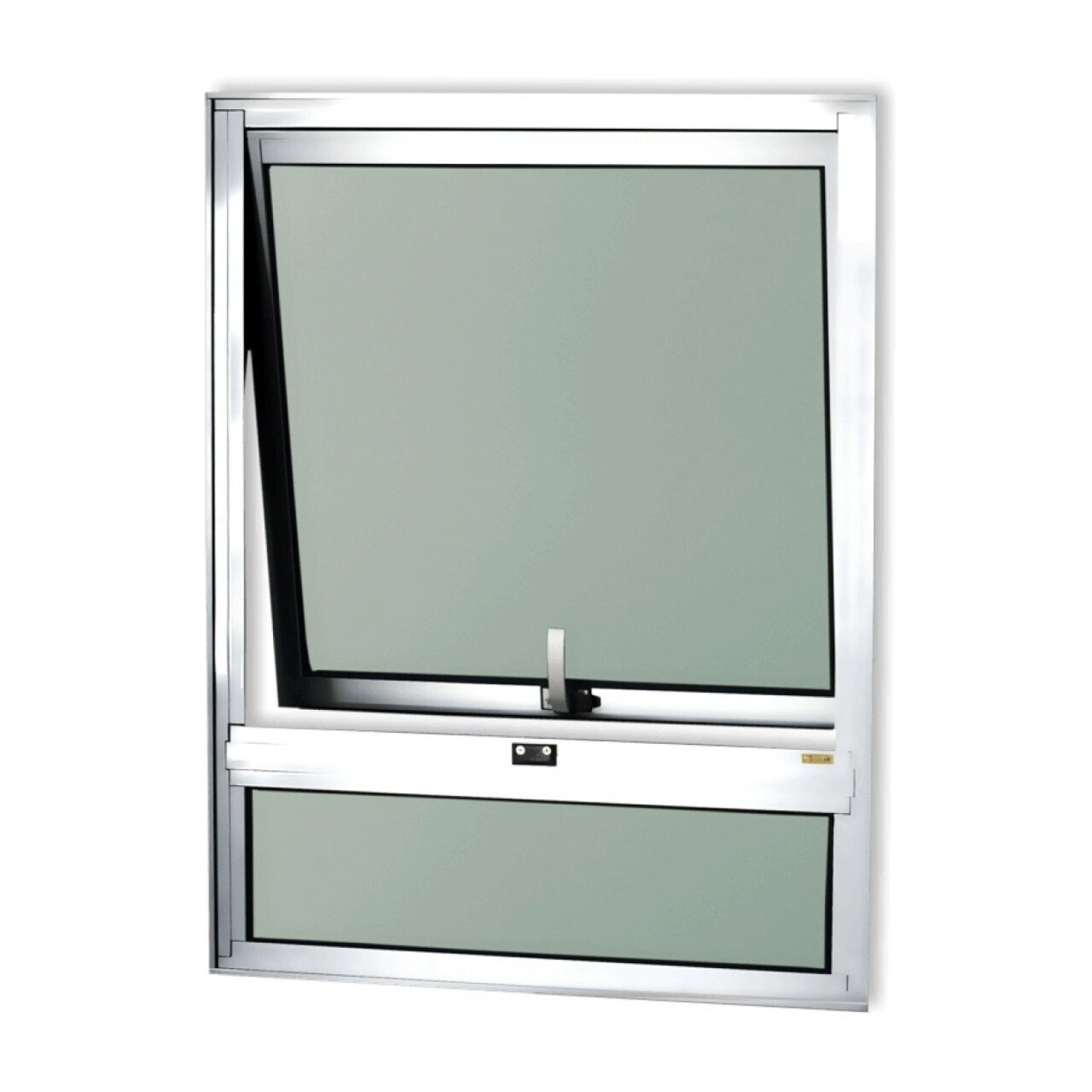 Janela De Alumínio Maxim-ar Com Bandeira 80x80cm Vidro Mini Boreal Confort Brimak Brilhante