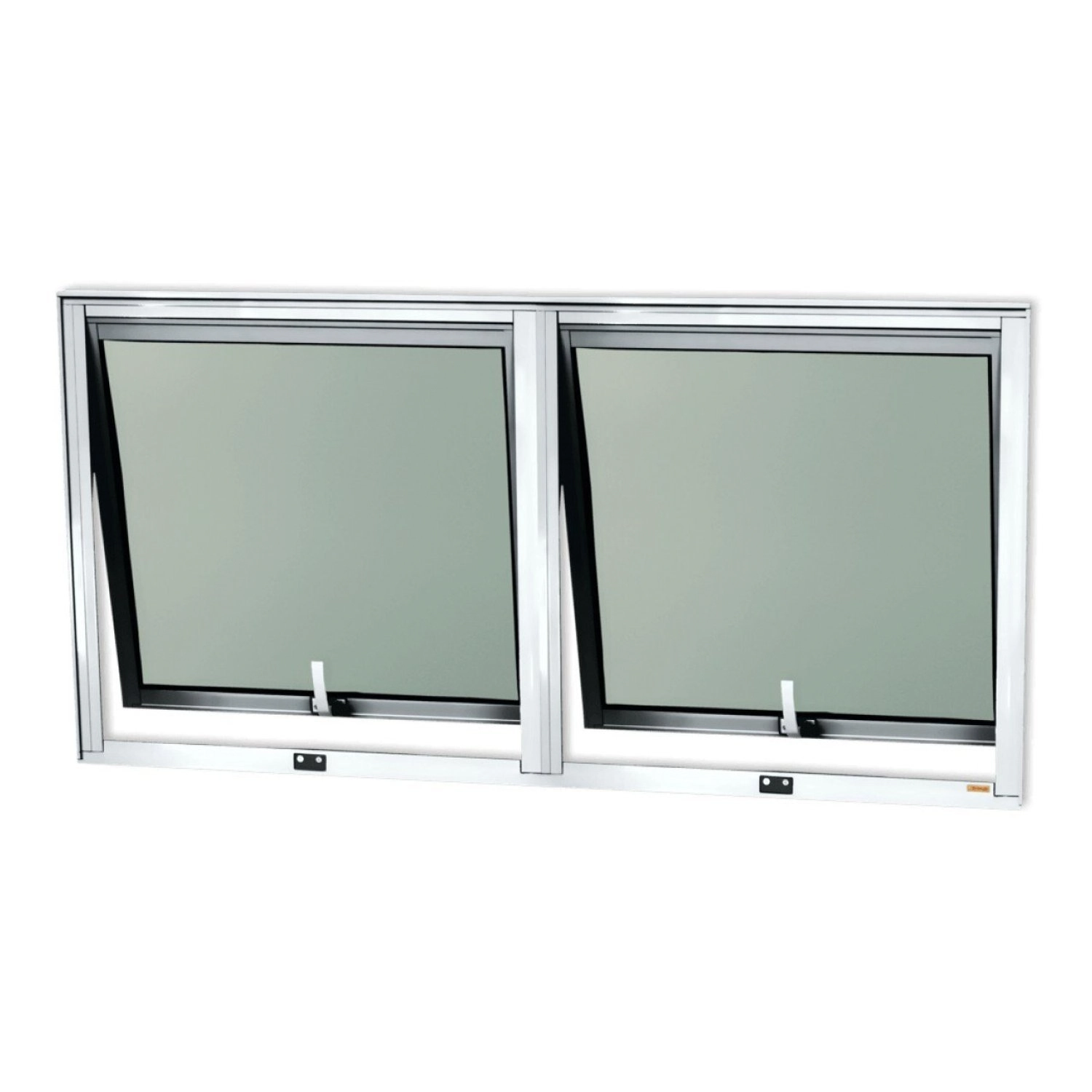 Janela De Alumínio Maxim-ar 2 Seções 60x120cm Vidro Mini Boreal Confort Brimak Brilhante
