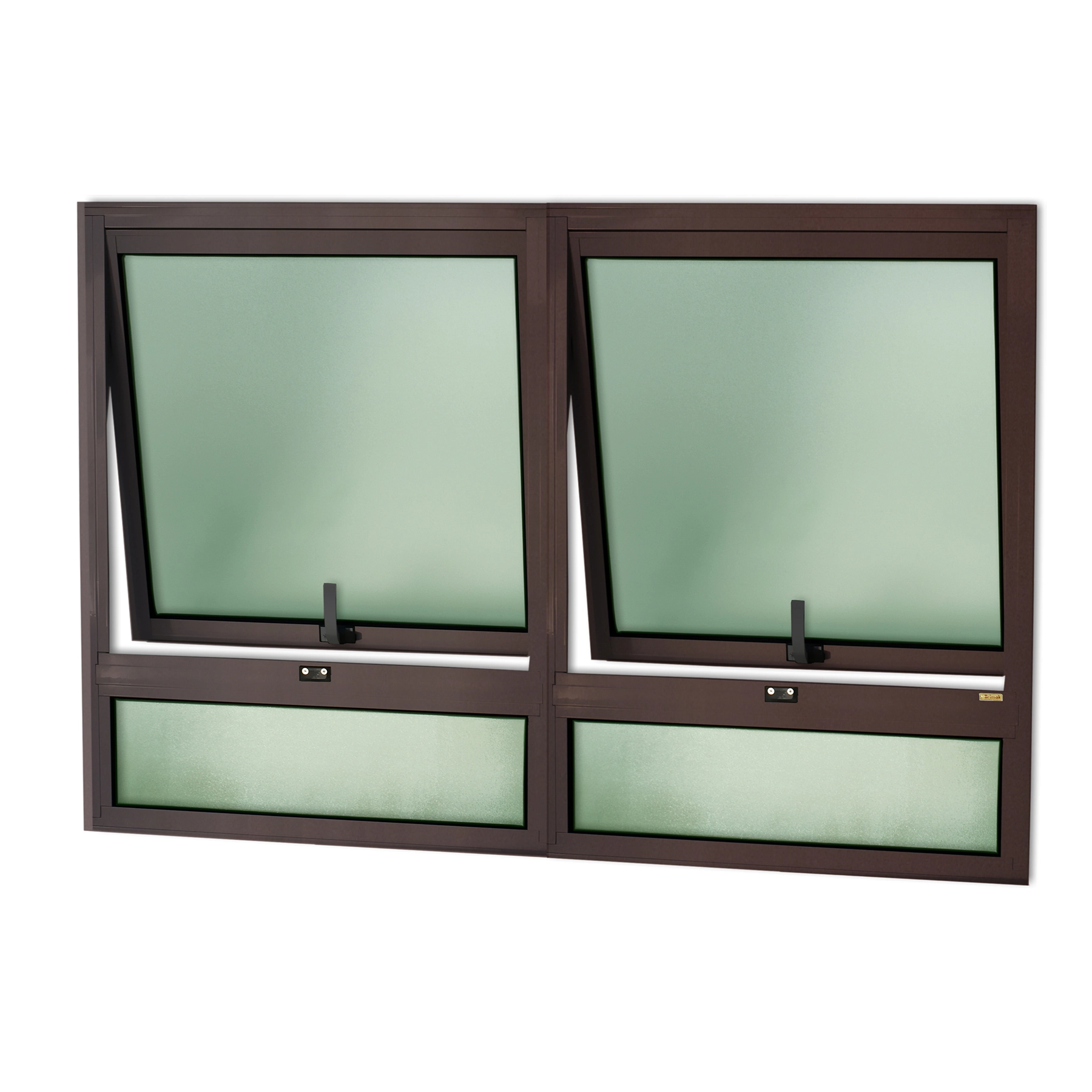 Janela de Alumínio Maxim-ar 2 Folhas 80x120cm com Vidro Mini Boreal Confort Brimak