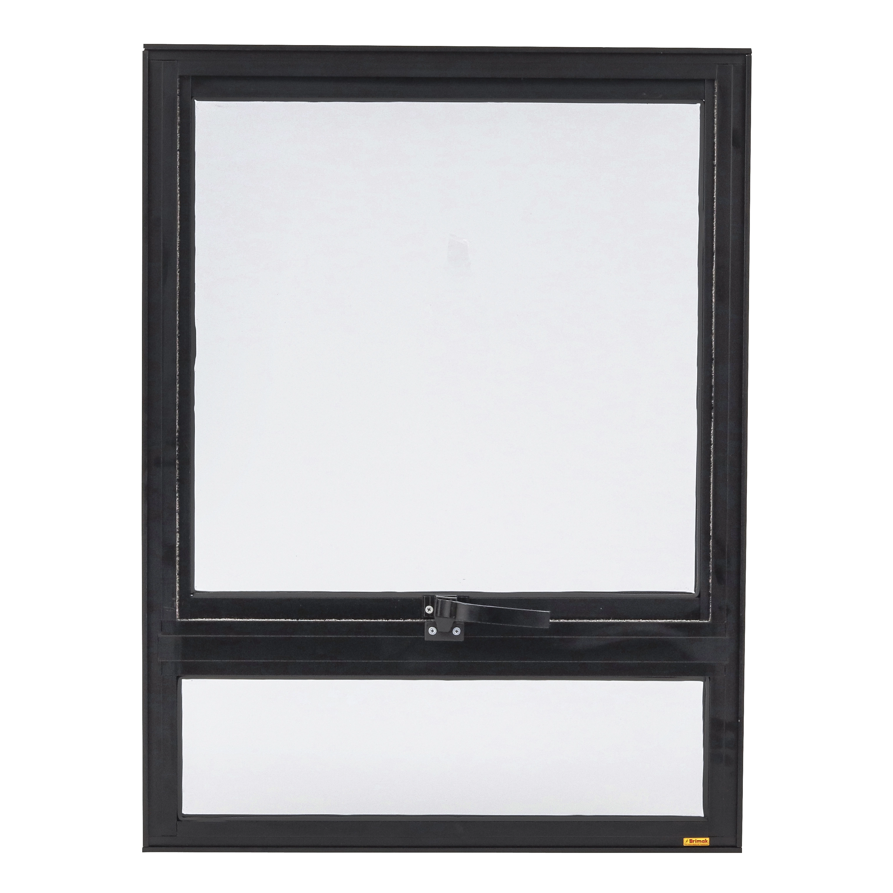 Janela de Alumínio Maxim-ar 80x60cm com Vidro Mini Boreal Confort Brimak Preta