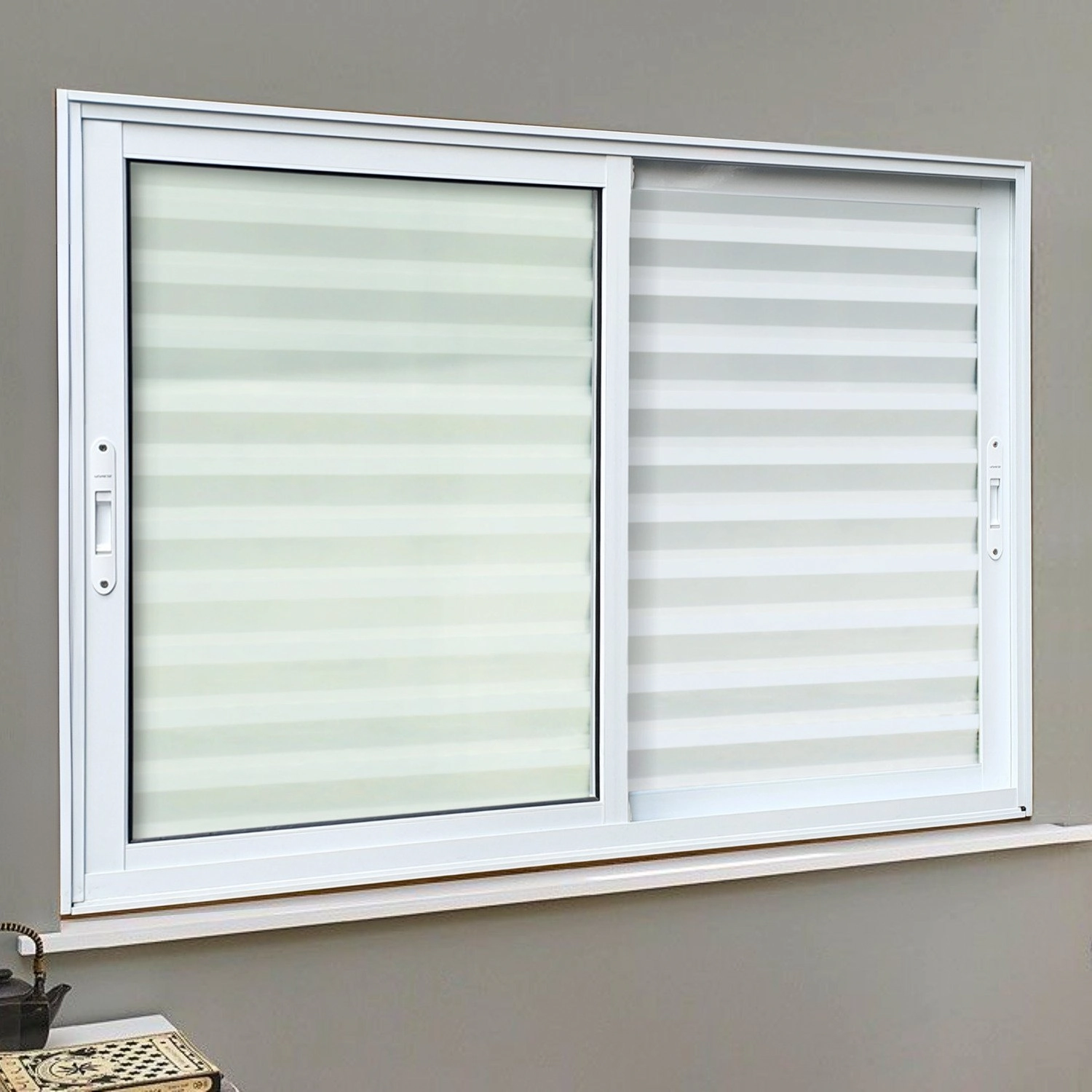 Veneziana Elite 3 Folhas Moveis 120 X 150 Vidro Liso Branco