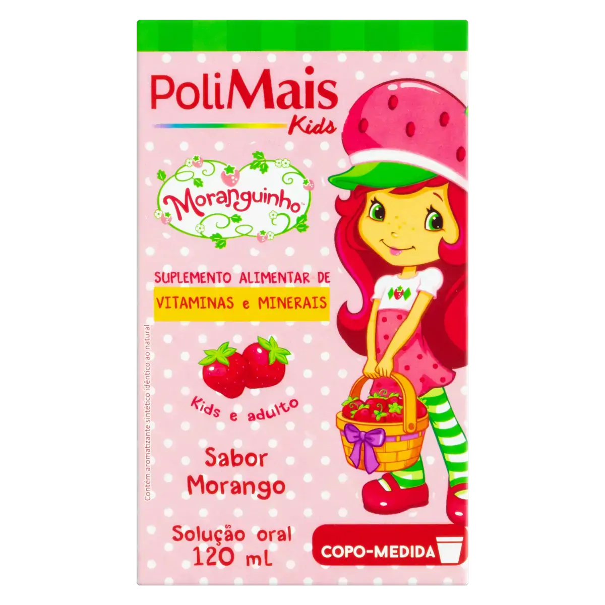 Polimais Kids Morango Moranguinho Nutriex Marcas Caixa 120ml