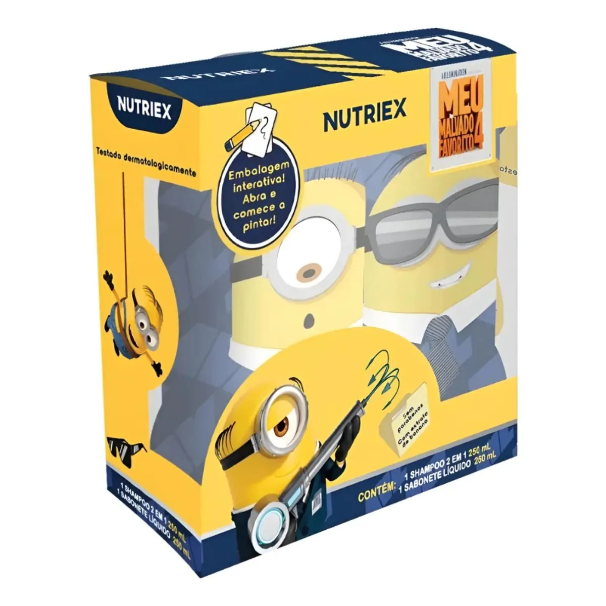 Kit Nutriex Minions Sh 2x1 250ml Sab Liq 250ml