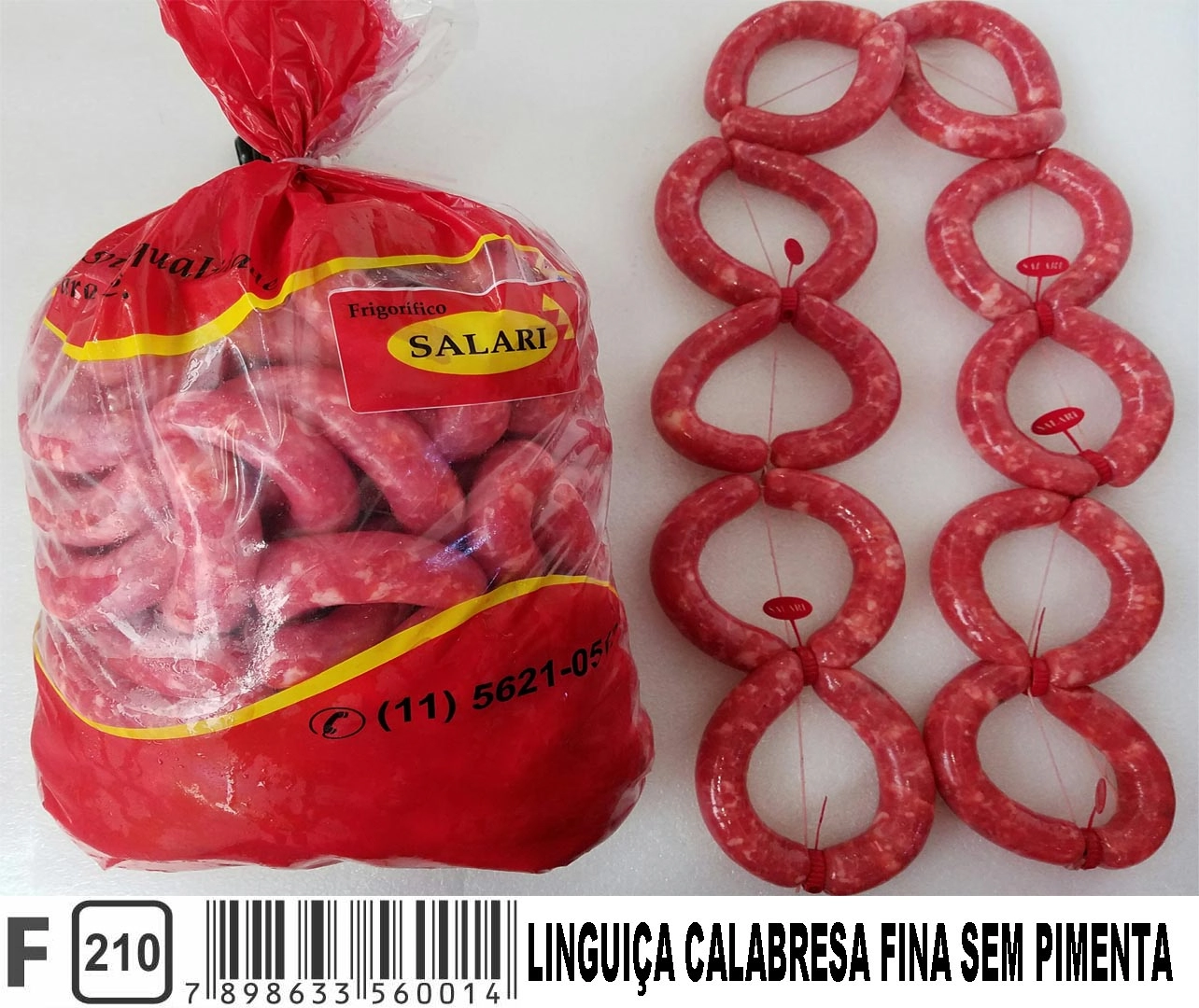 Linguiça Calabresa Fina Sem Pimenta