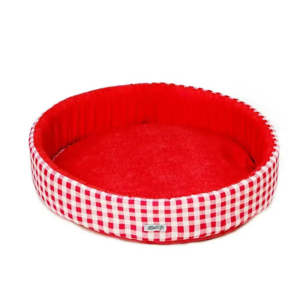 Cama Redonda Vermelha Fábrica Pet P