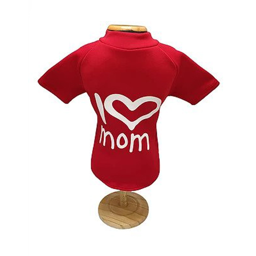 Blusa Moletom I Love Mom Vermelha 03