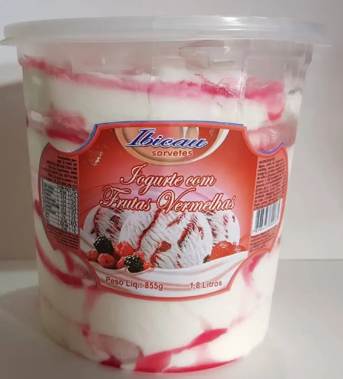 Sorvete Ibicau 1,8l Iogurte C/ Amora