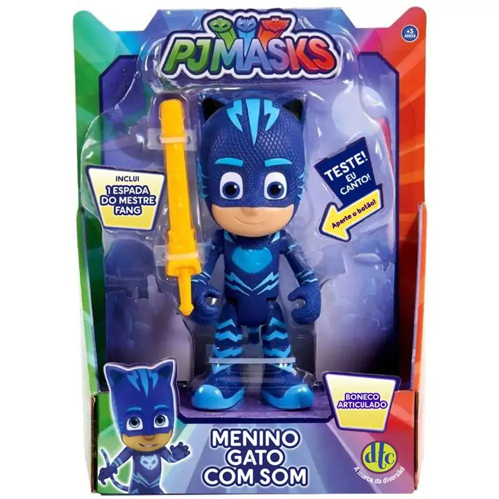 Boneco Pj Masks C/espada Mestre Fang