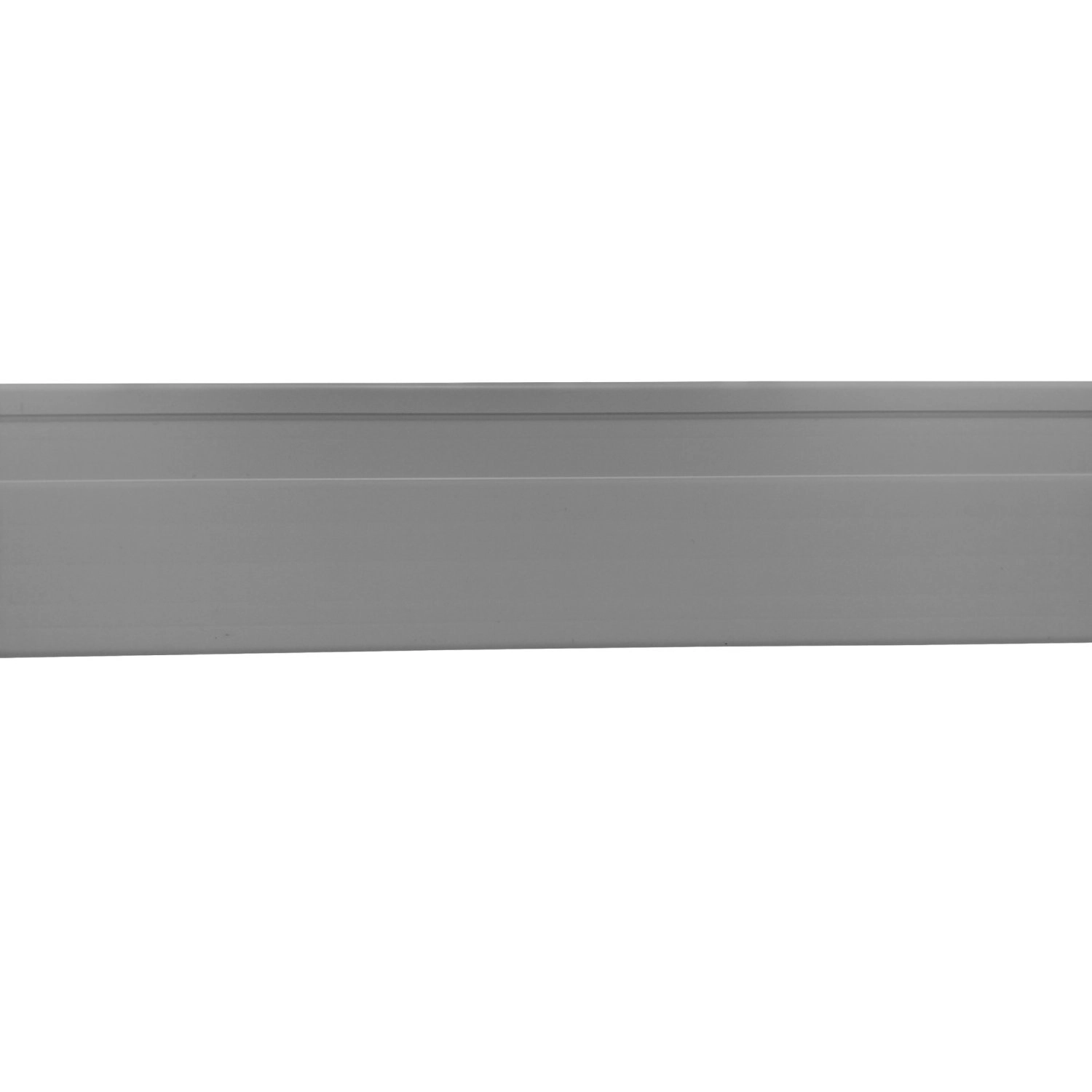 Rodapé De Pvc 10cmx15mmx2,40m - Caixa Com 6 Barra(s) - Cinza