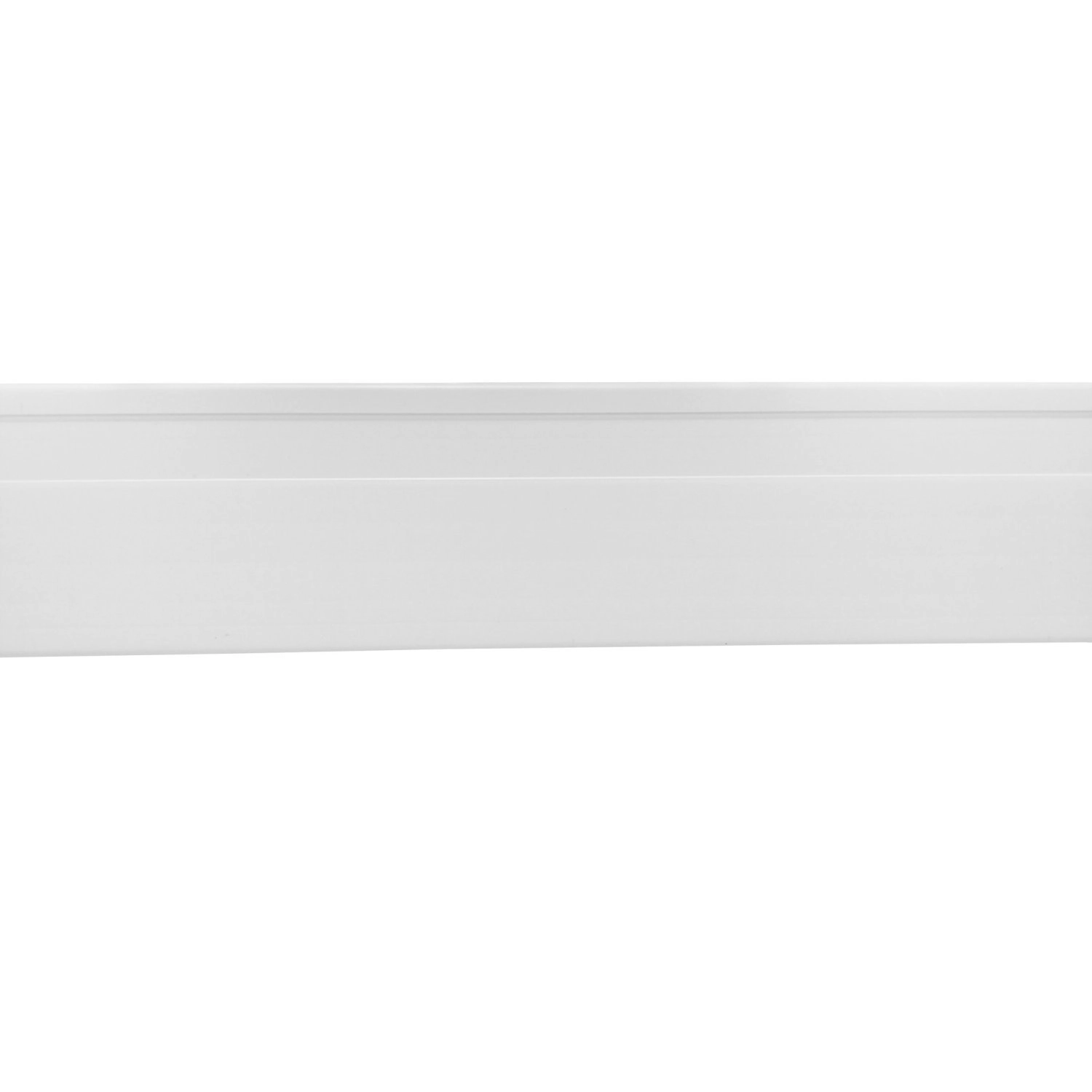 Rodapé De Pvc 10cmx15mmx2,40m - Caixa Com 6 Barra(s) - Branco Neve