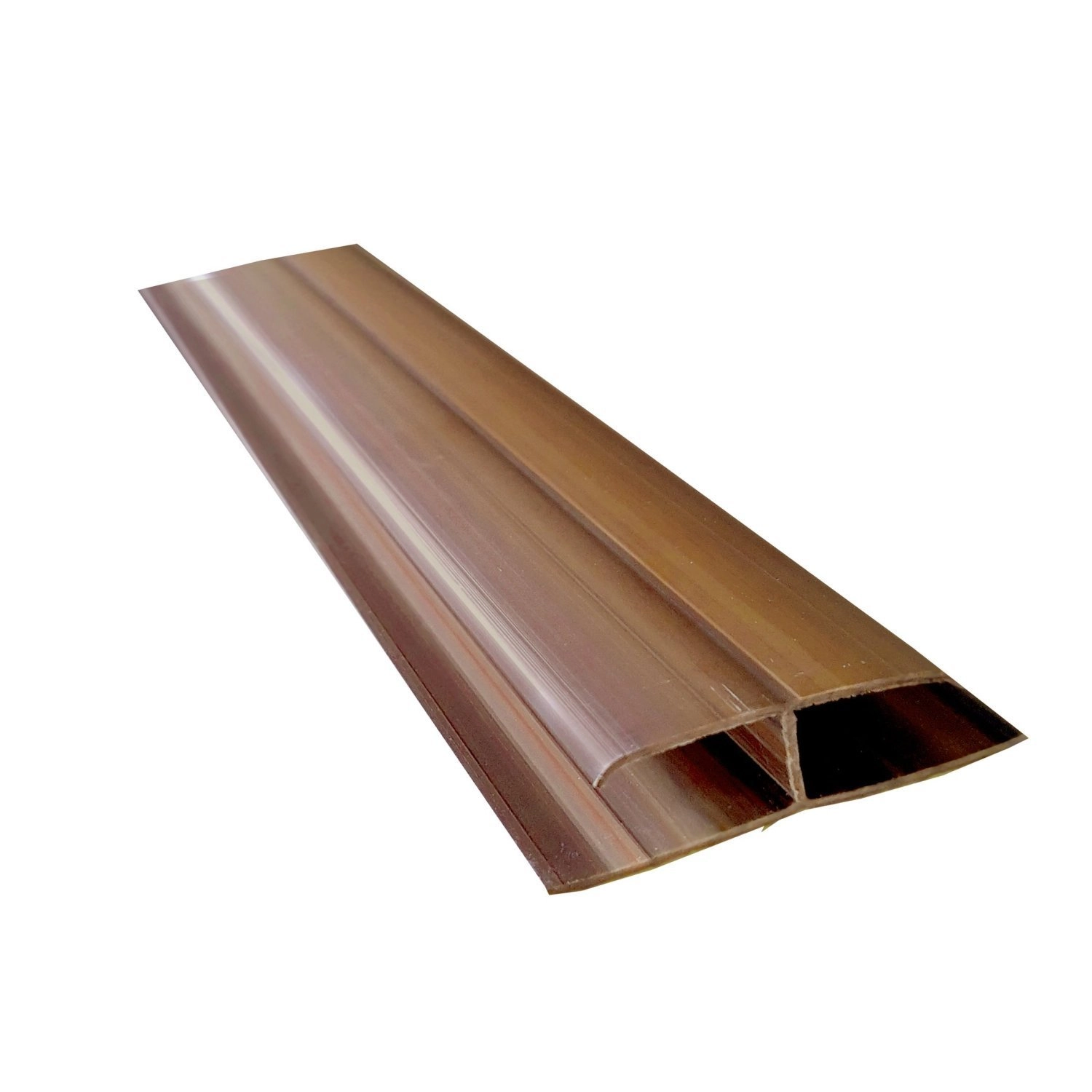 Emenda Rígida Pvc Perfil H 4,5cmx3m Imbuia Bariri - Caixa Com 5 Barra(s) - Imbuia