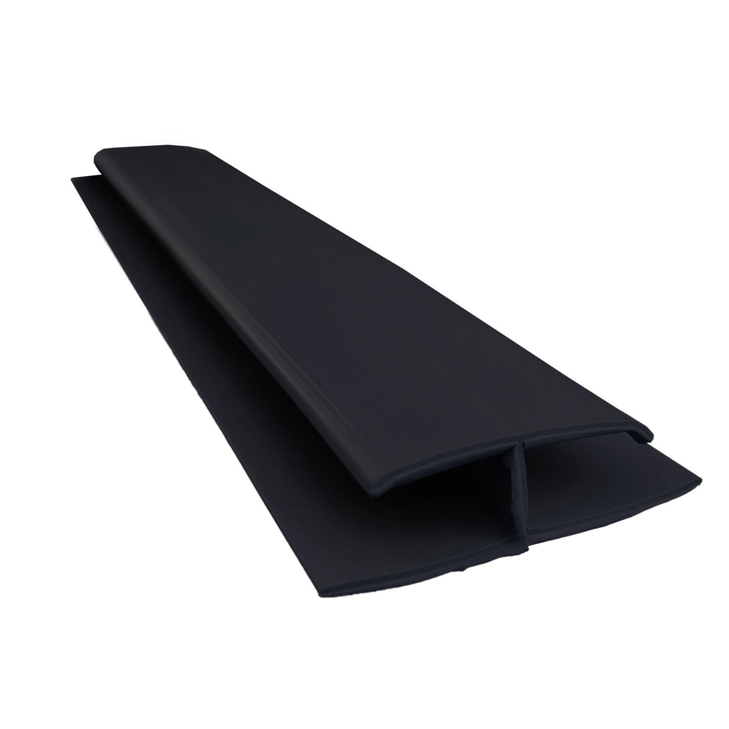 Emenda Rígida Pvc Perfil H 4,5cmx3m - Caixa Com 5 Barra(s) - Preto