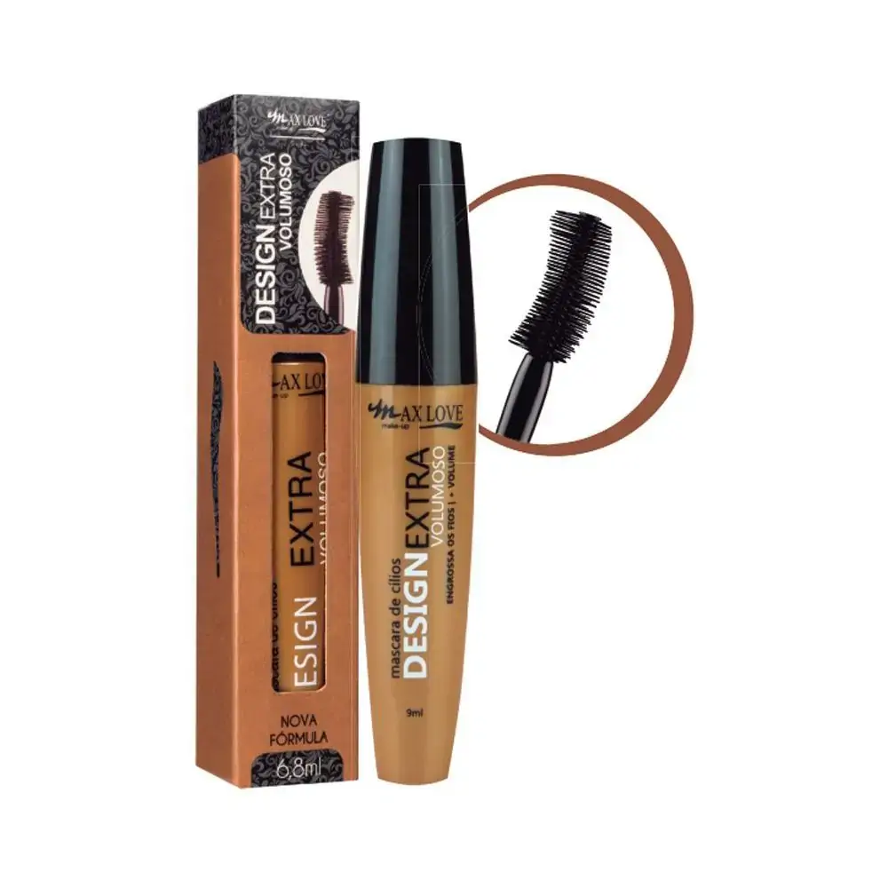 Masc P/ Cilios Max Love 9ml Design Extra Volume Ouro