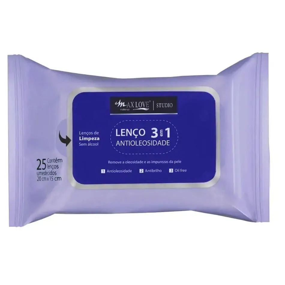 Lenco Facial Limpeza Max Love Antioleosidade C/25