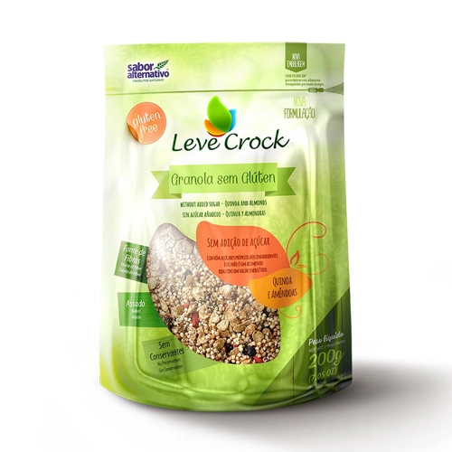 Granola Quinoa e Amêndoas Zero Açúcar Sem Glúten Leve Crock 200g