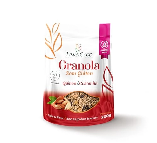 Granola Quinoa e Castanha Sem Glúten Leve Crock 200g