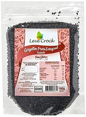Gergelim Preto Sem Pele Sem Glúten Leve Crock 200g