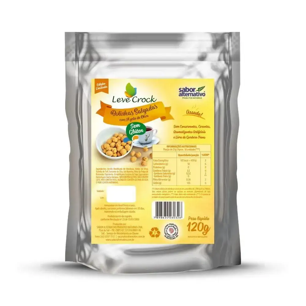 Bolinhas Salgadas C Azeite De Oliva Leve Crock Alimentos