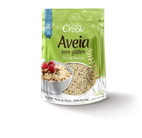 Aveia em Flocos Médios Sem Glúten Leve Crock 200g