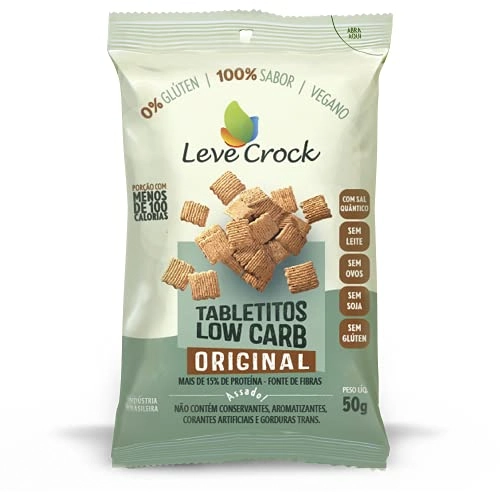 Biscoito Tabletito Original Low Carb Sem Glúten Leve Crock 50g