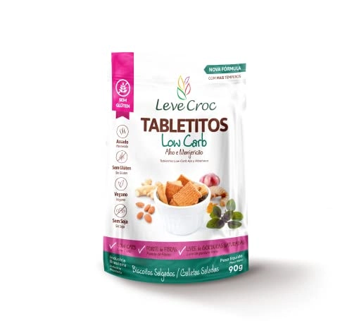 Biscoito Tabletitos Low Carb Alho E Manjericão 90g