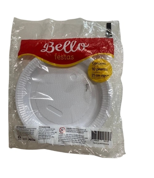 Pratos Bello Copo 21cm 10un