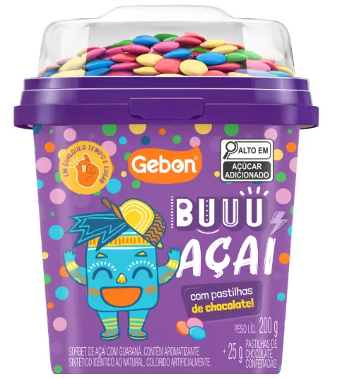 Sorvete Gebon Acai 200gr Confete
