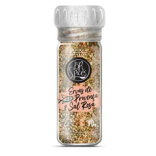 Ervas De Provença E Sal Rosa Com Moedor Br Spices Volta Ao Mundo Vidro 70g