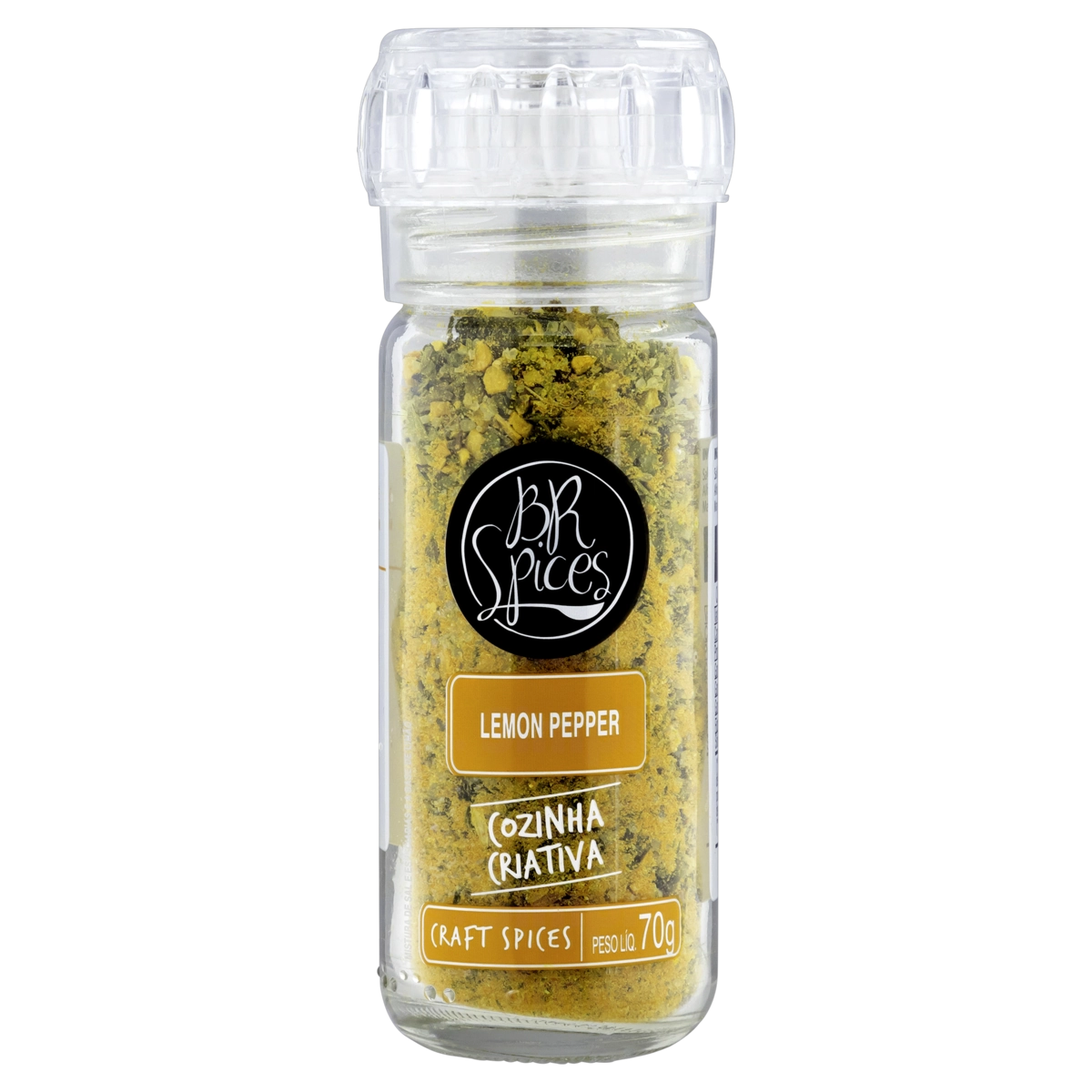 Tempero Lemon Pepper Com Moedor Br Spices Craft Spices Vidro 70g