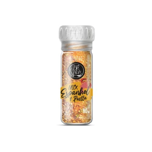 Mix Espanhol E Paella Com Moedor Br Spices Volta Ao Mundo Vidro 90g