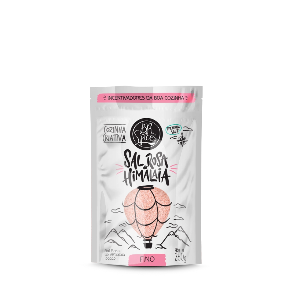 Sal Rosa Do Himalaia Fino Br Spices Premium Salt Pouch 250g