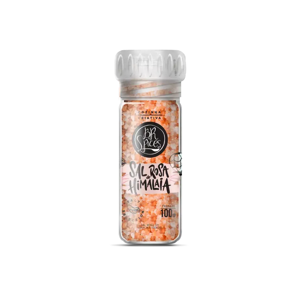 Sal Rosa Do Himalaia Com Moedor Br Spices Salt Selection Vidro 100g