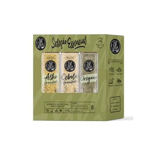Kit Alho Granulado 55g Cebola Granulada 30g Orégano 10g Br Spices Seleção Essencial