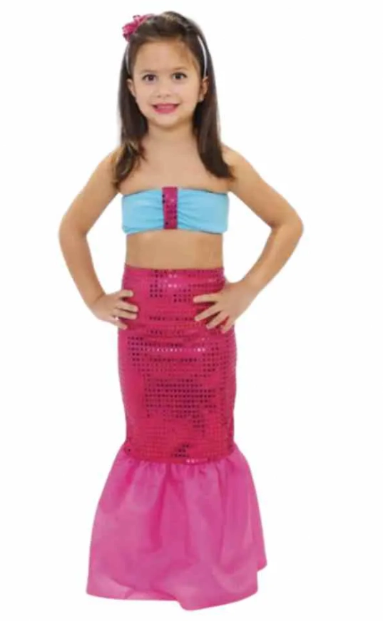 Fantasia Infantil Sereia Pink M