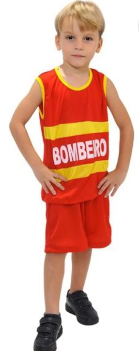 Fantasia Infantil Bombeiro Verao Gg