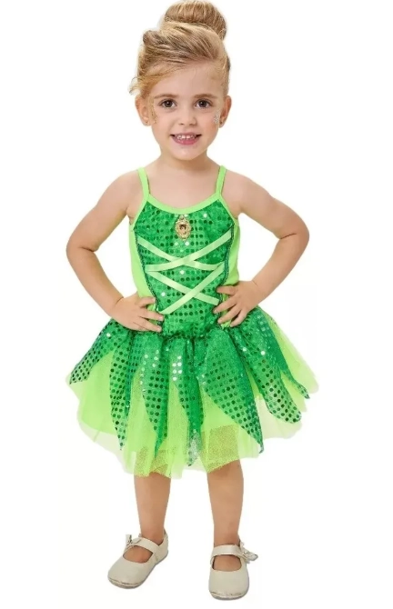Fantasia Infantil Fadinha Verde Gg