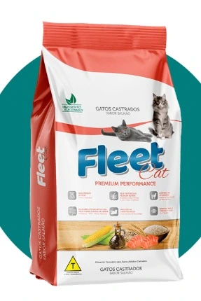 Racao Fleet Premium Perform Gatos Castrados Salmao 1kg