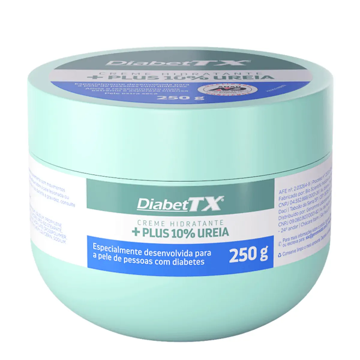 Creme Hidratante Diabettx 10 Ureia 250 g