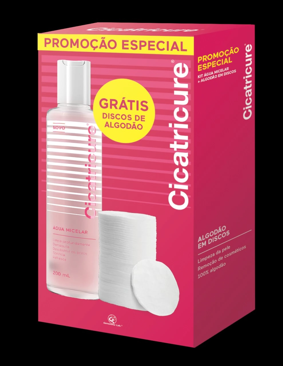 Agua Micelar Cicatricure 200ml C/discos De Algodão