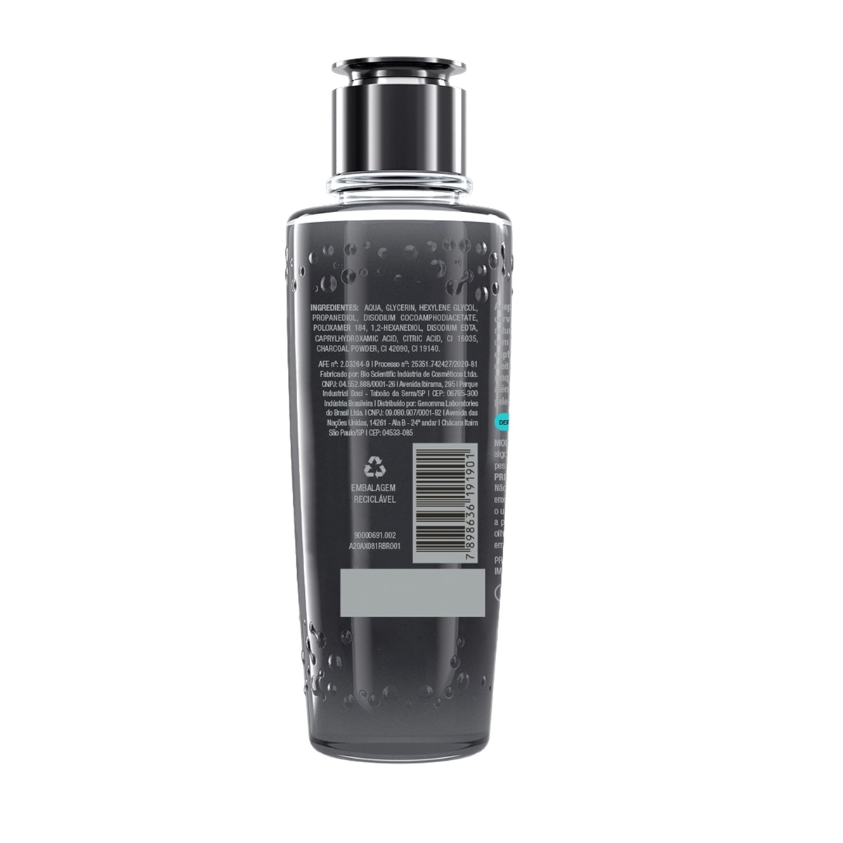 Água Micelar Asepxia Carvão 200ml
