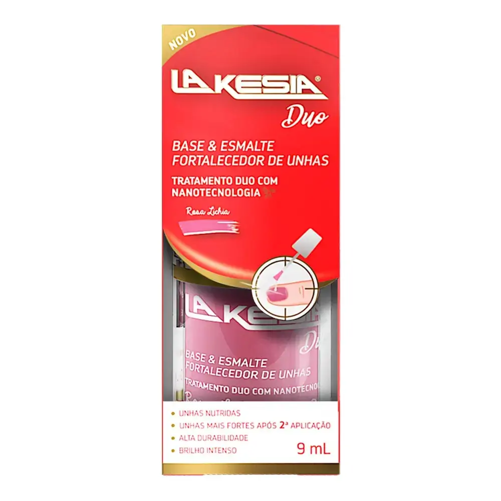Esmalte Fortalecedor Lakesia Duo Rosa Lichia 9 ml