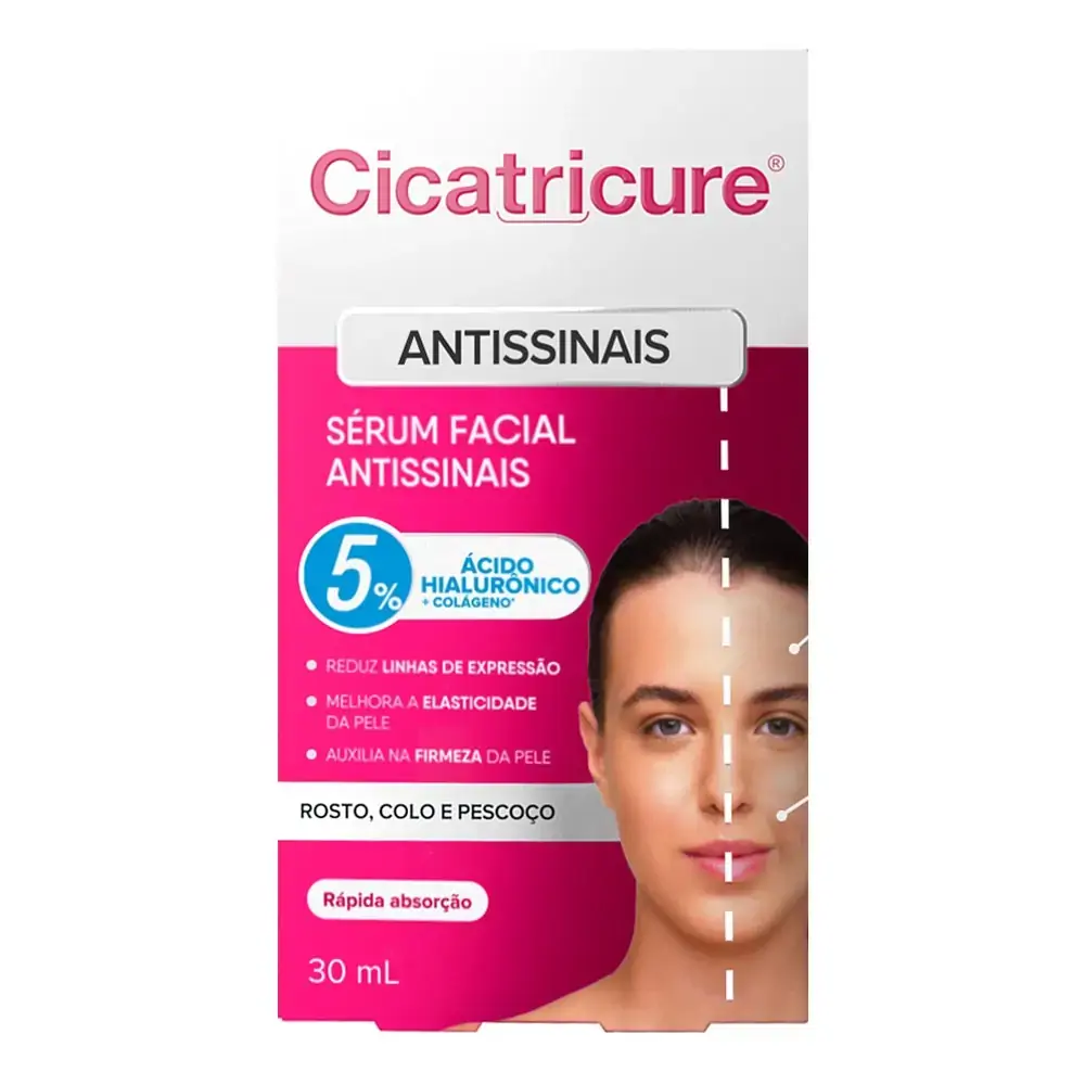 Sérum Facial Antissinais Com Colágeno e Ácido Hialurônico Cicatricure 30ml