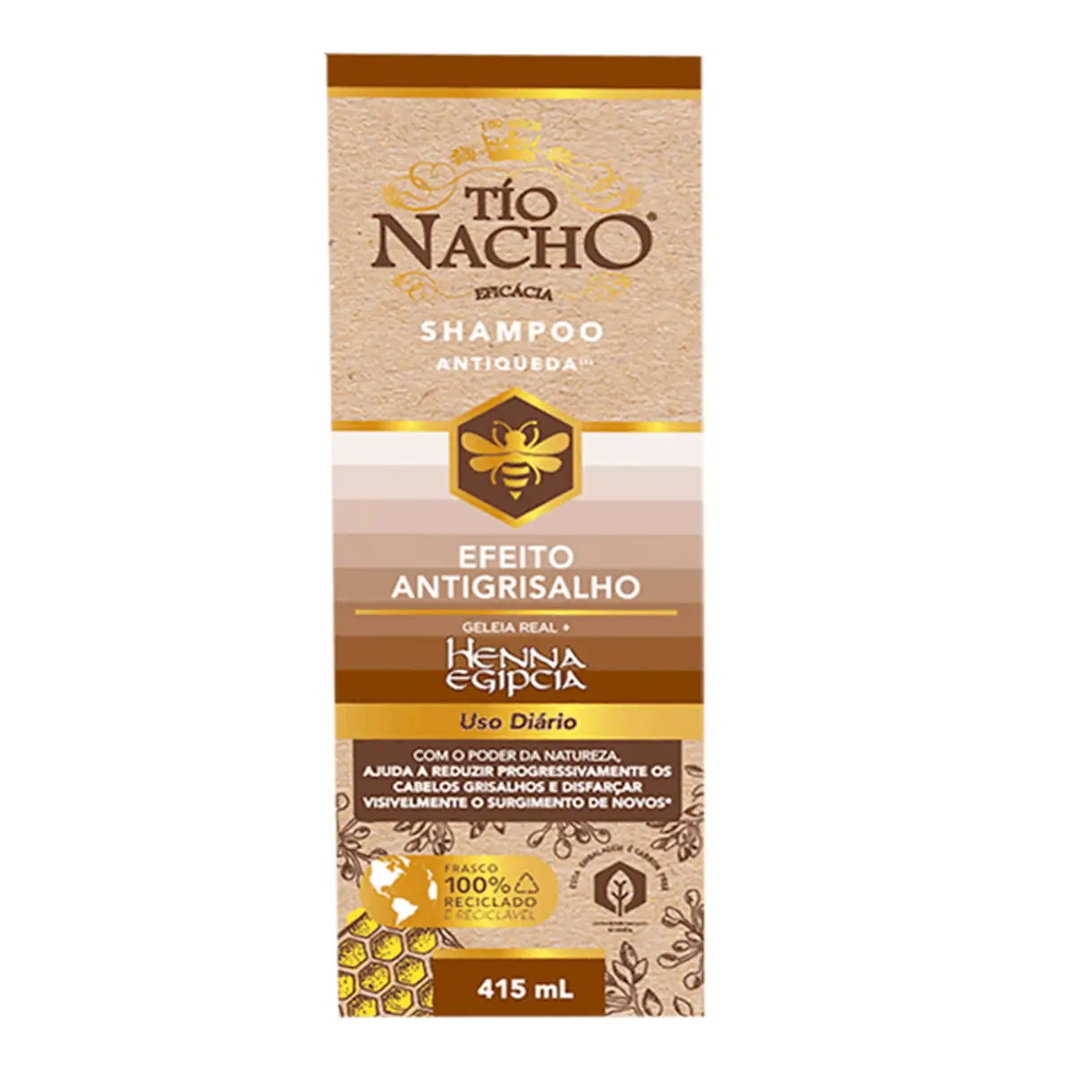 Shampoo Antigrisalho Tío Nacho Antiqueda Caixa 415ml