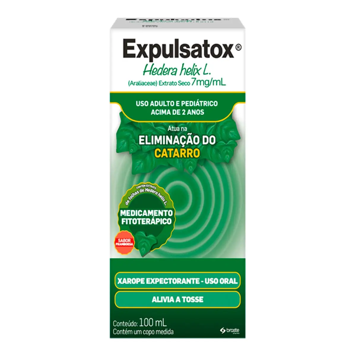 Expulsatox 7mg/ml Framboesa Caixa 100ml Xarope