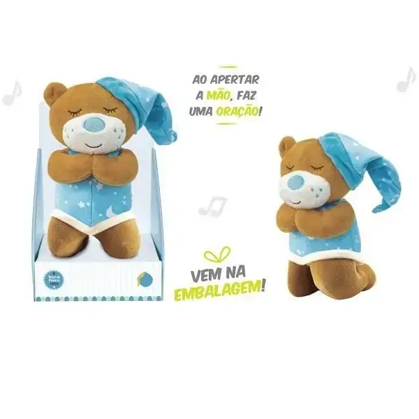 Urso de Pelúcia que Ora o Pai Nosso Azul - Unik