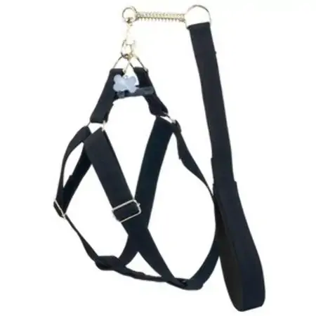 Conjunto Peitoral E Guia Special Porte Tamanho M Preto Com Preto Gr Pet
