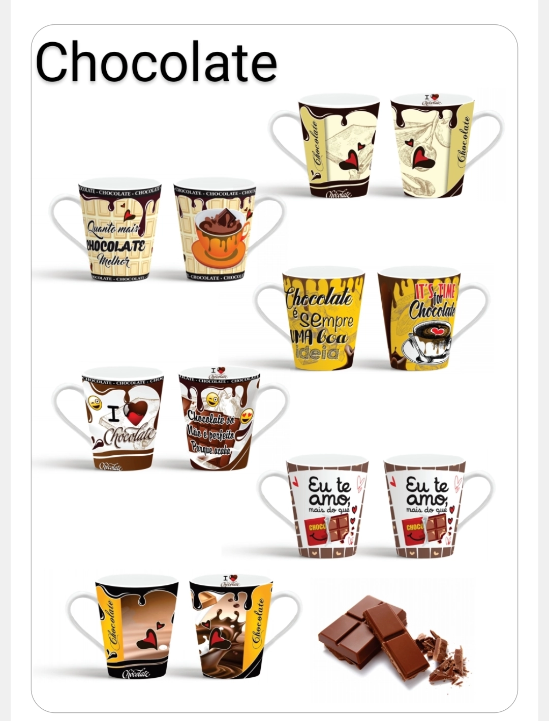 Caneca Sortido Terramada Choc Faixa 290m