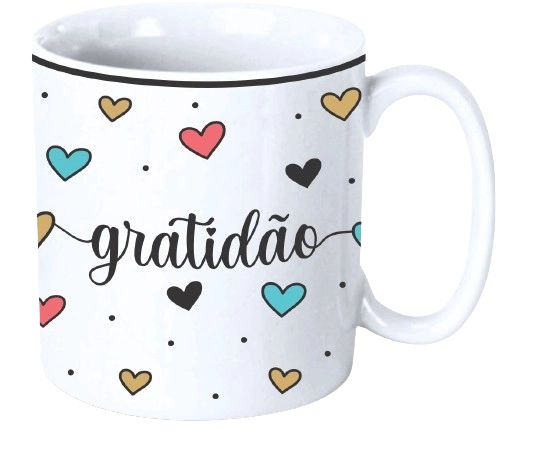 Caneca 300ml Reta Gratidao